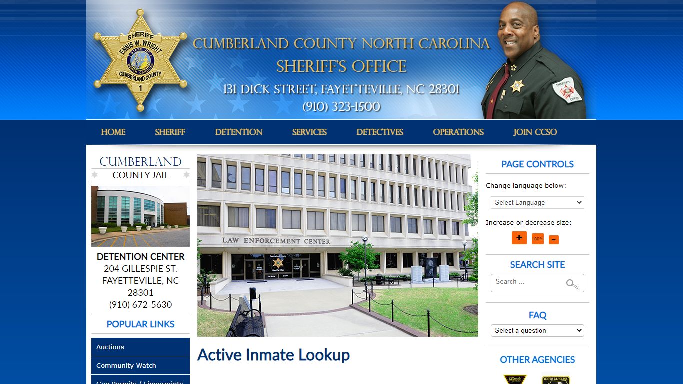 Active Inmate Lookup - ccsonc.org | Cumberland County ...
