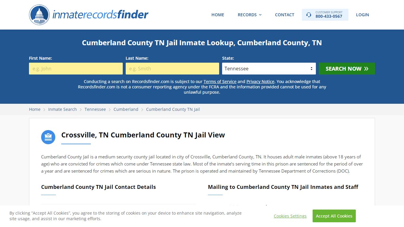 Cumberland County TN Jail Roster & Inmate Search ...